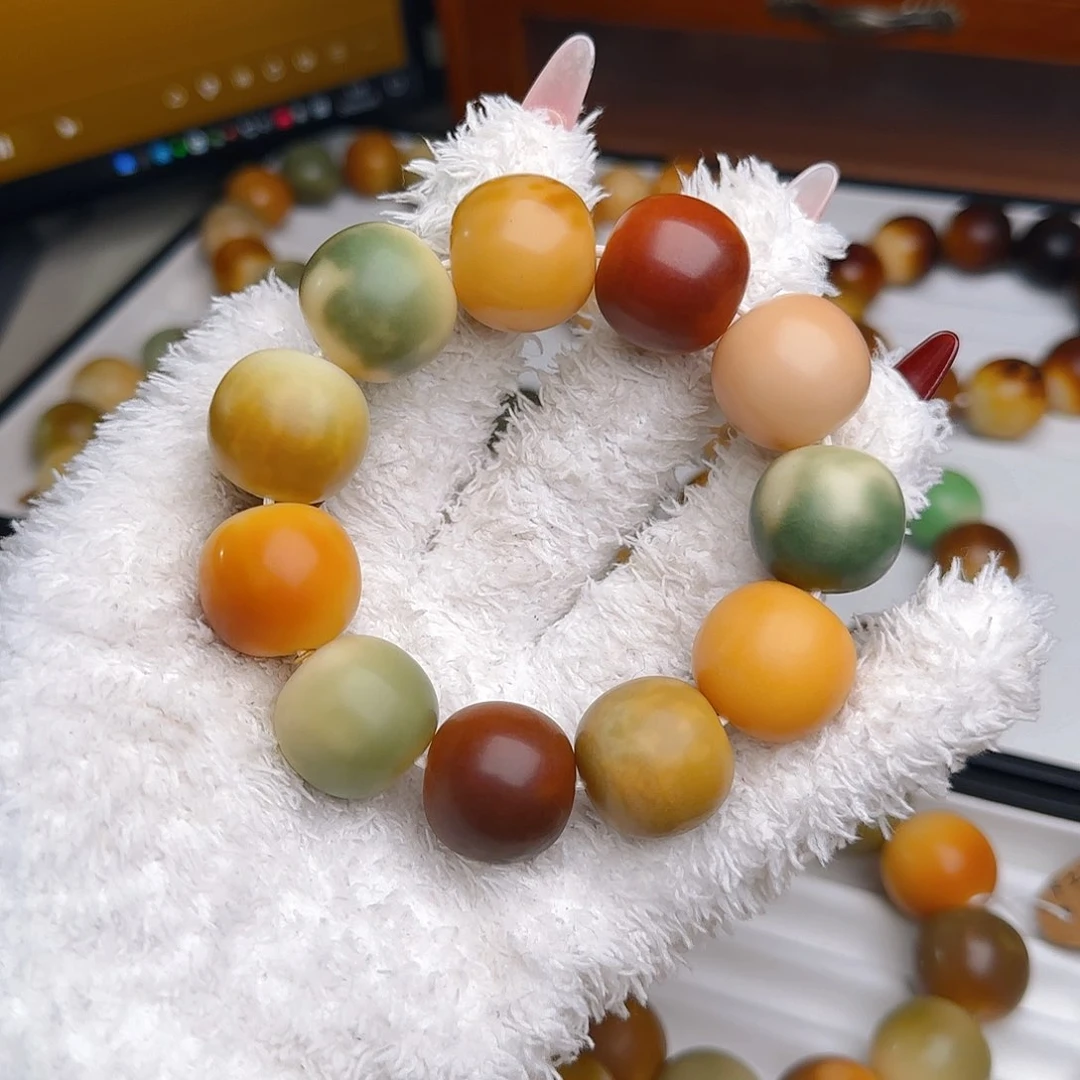 菩提根/象牙果手串卡22干磨苹果微瑕不退