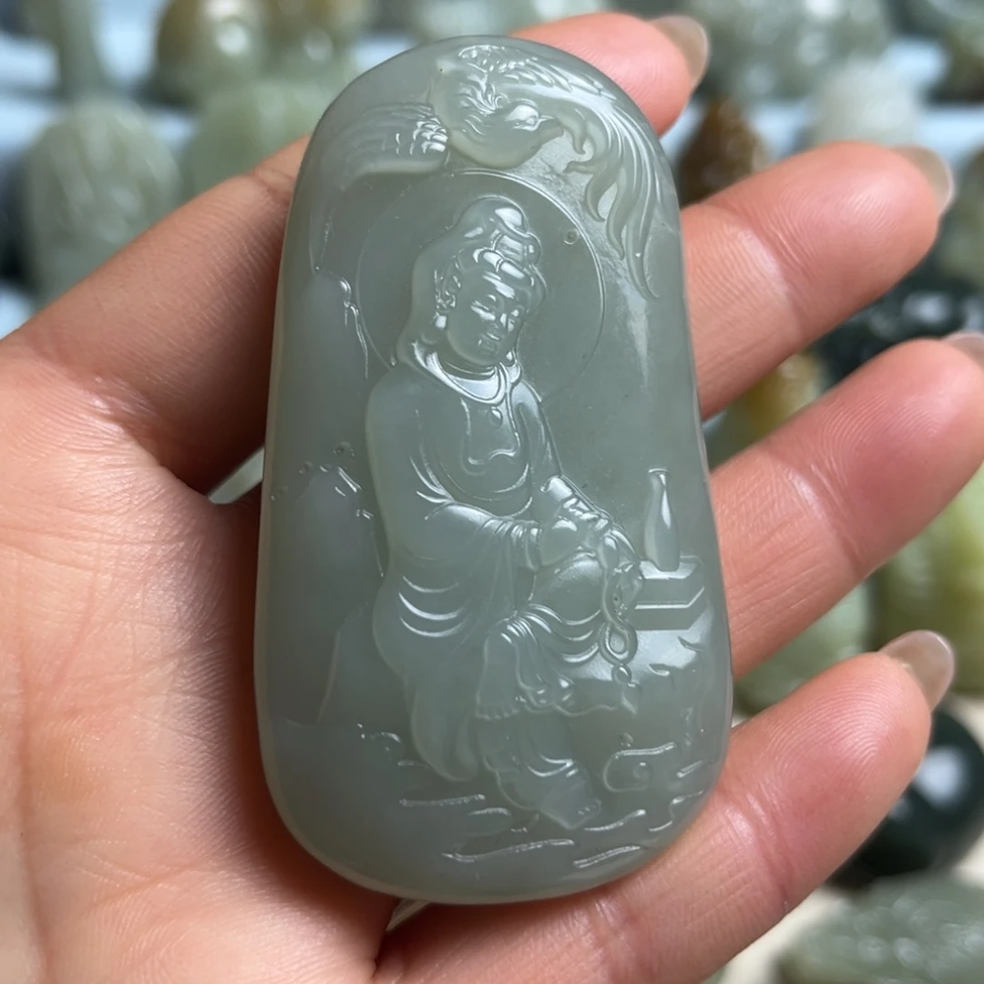 和田玉未镶嵌挂件