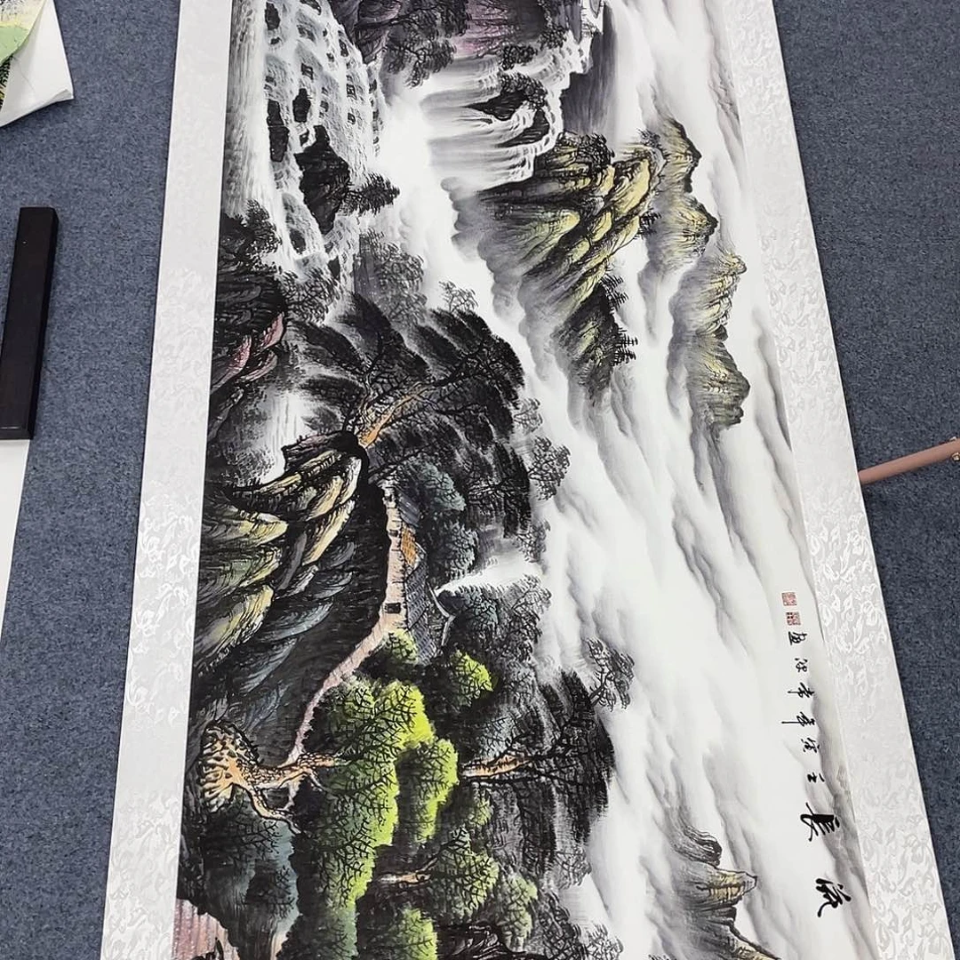 国画国画作品小姐姐放漏…