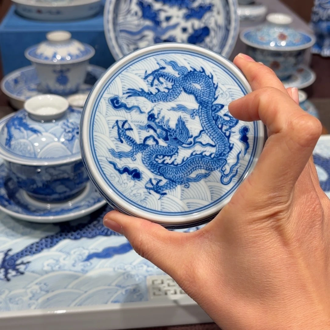 瓷片手工手绘陶瓷茶具