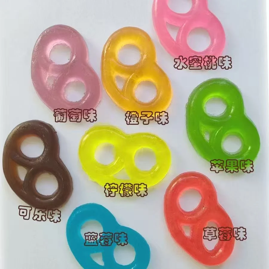 蝴蝶造型的各种口味水果琥珀糖手工制作休闲零食