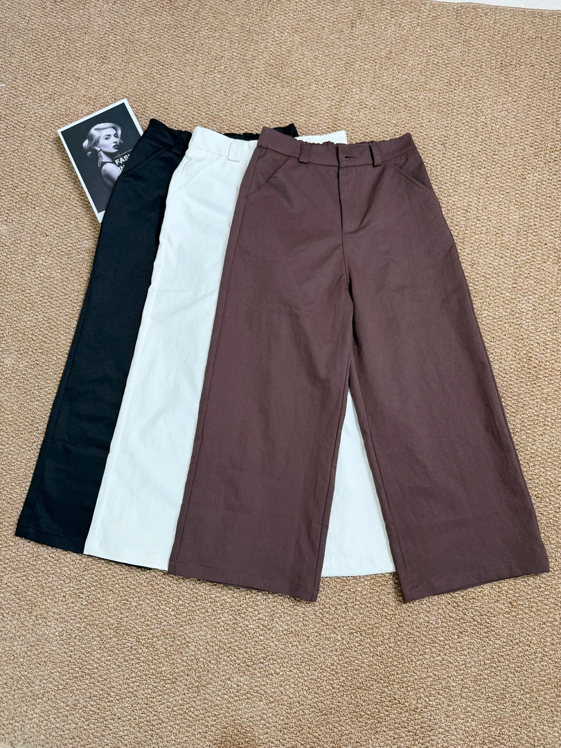 【兰菲娅】奢适垂感抗皱窄版直筒裤 2506