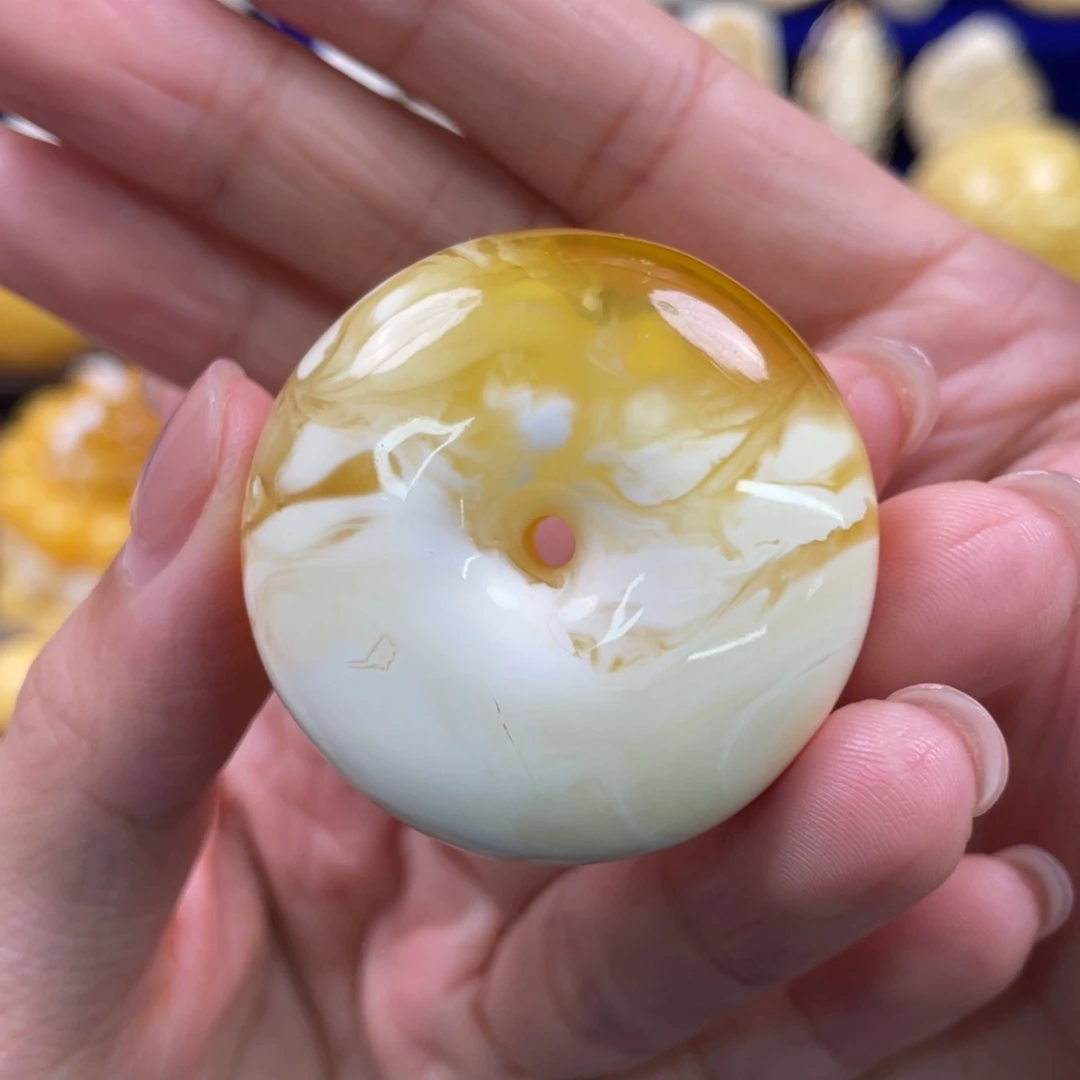 未镶嵌蜜蜡裸石琥珀蜜蜡平安扣吊坠