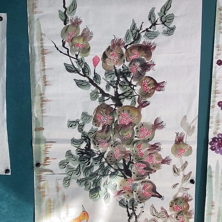 国画四尺花鸟作品