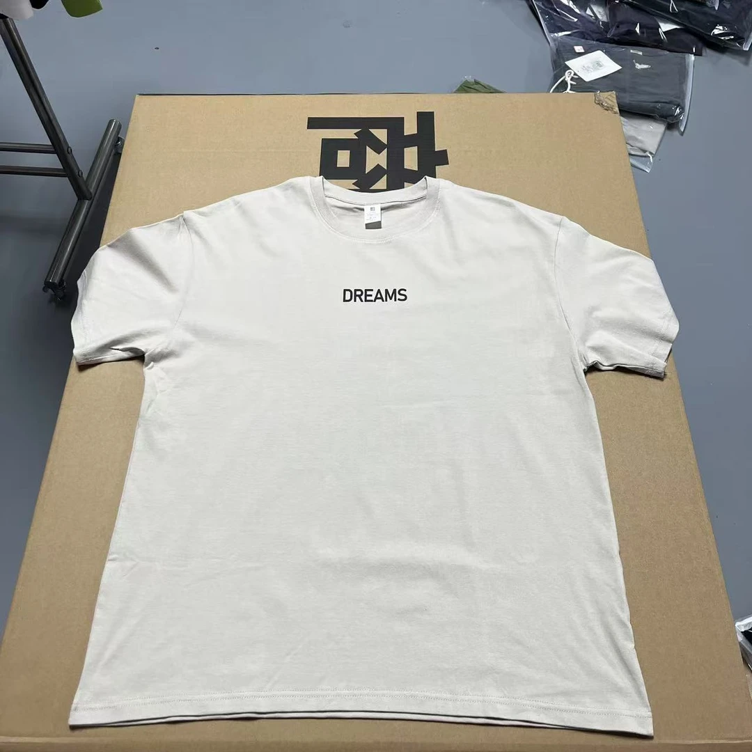 卡其【纯棉短袖】新款时尚印花短袖夏季男女同款纯棉重磅T恤A76