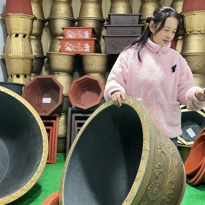 玲***玲圆盆古铜一米一个