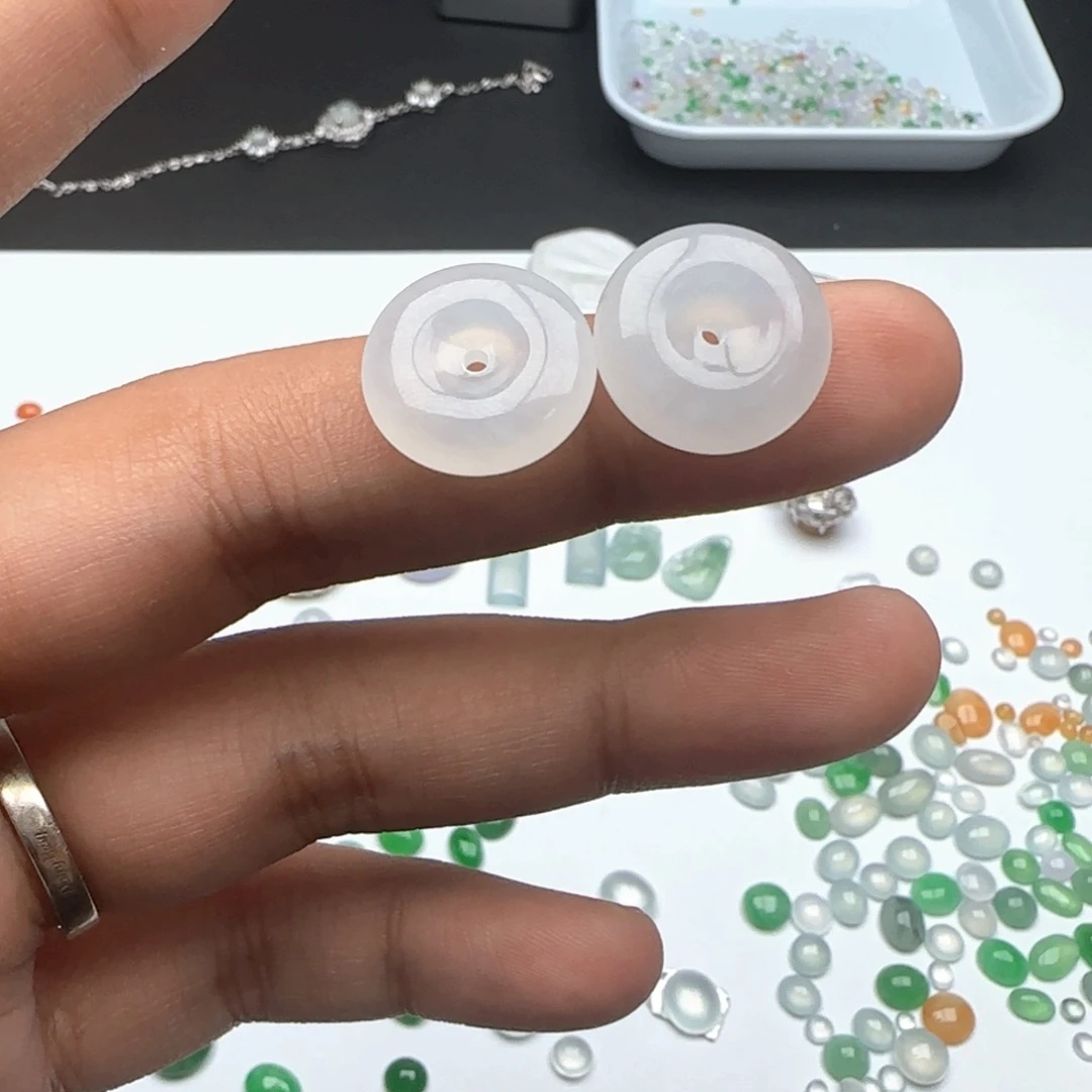 翡翠戒指未镶嵌@**N缅甸天然翡翠