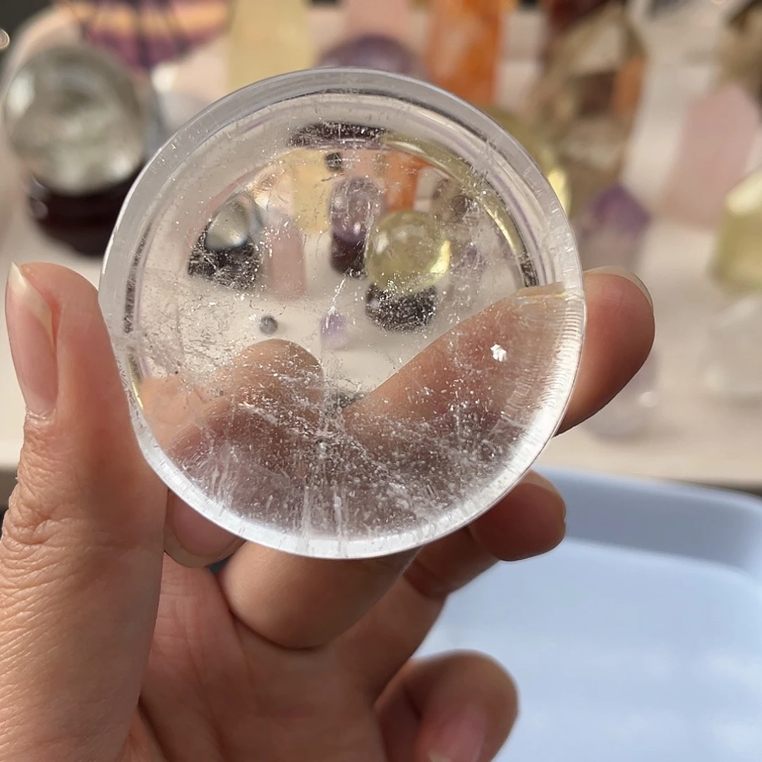 珠宝半成品未镶嵌水晶104白水晶盘