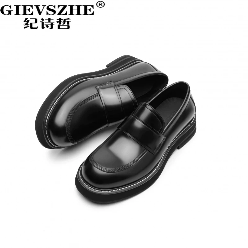 纪诗哲男士德比鞋轻奢高端商务圆头休男士休闲男士商务宴会德比鞋