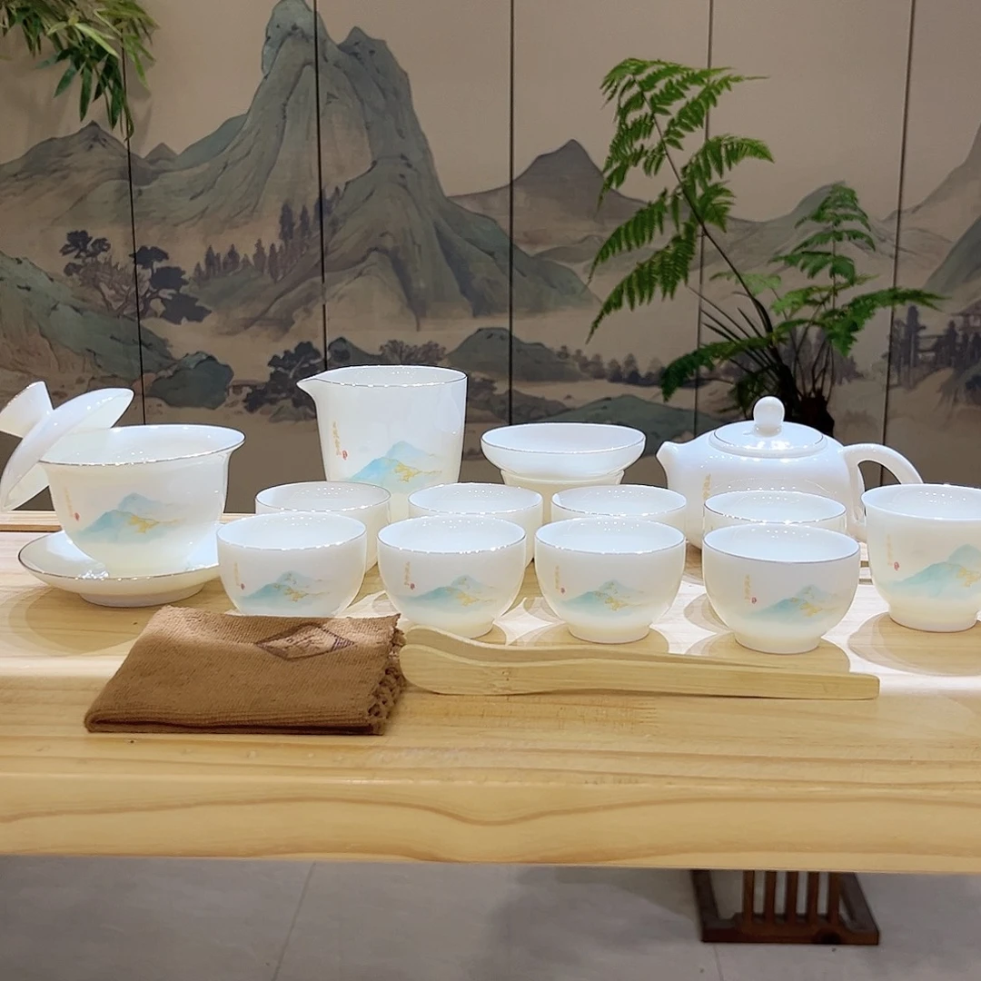 【都彩】日照金山羊脂玉瓷16头