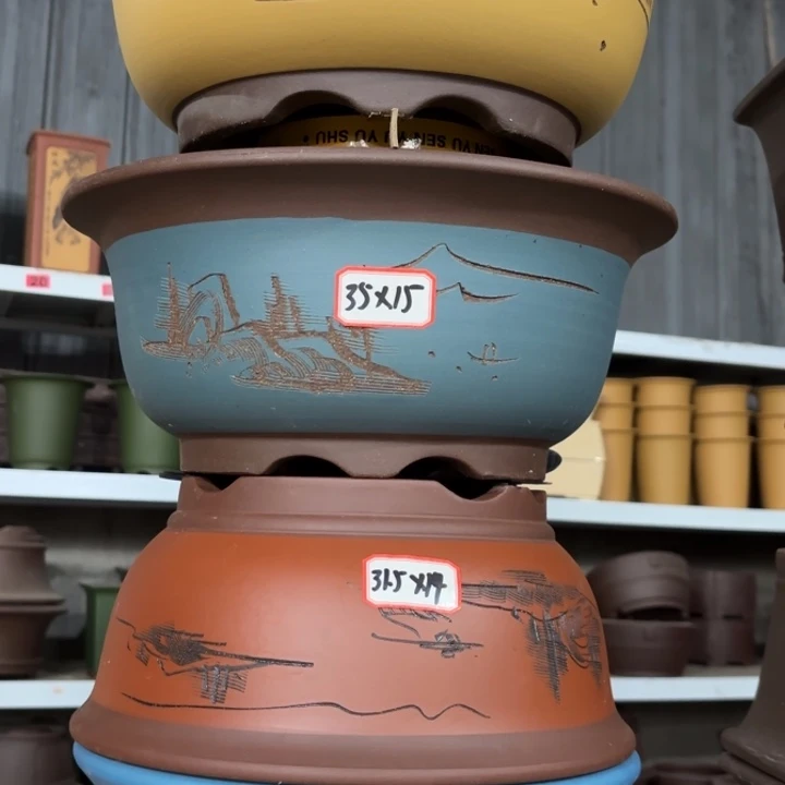 紫砂花盆100-4。