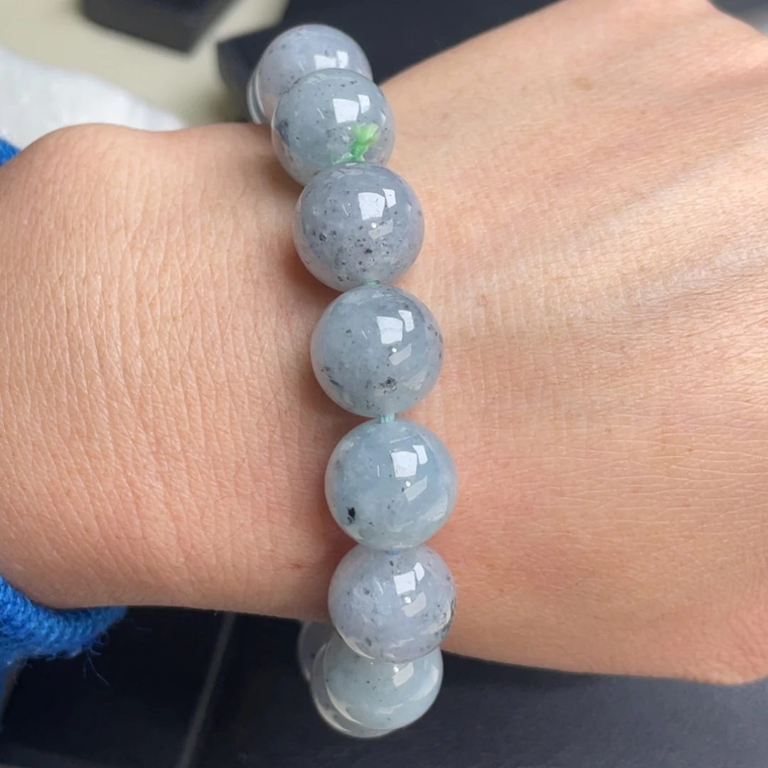 翡翠未镶嵌颈饰乌鸡手串