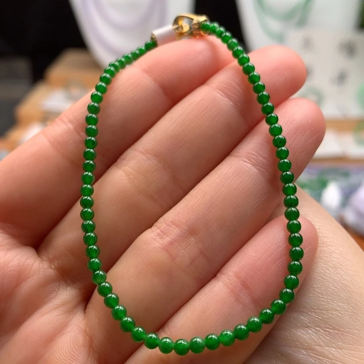 翡翠未镶嵌手链天然缅甸A货翡翠