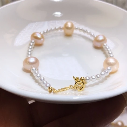 淡水珍珠耳饰银S925镶嵌