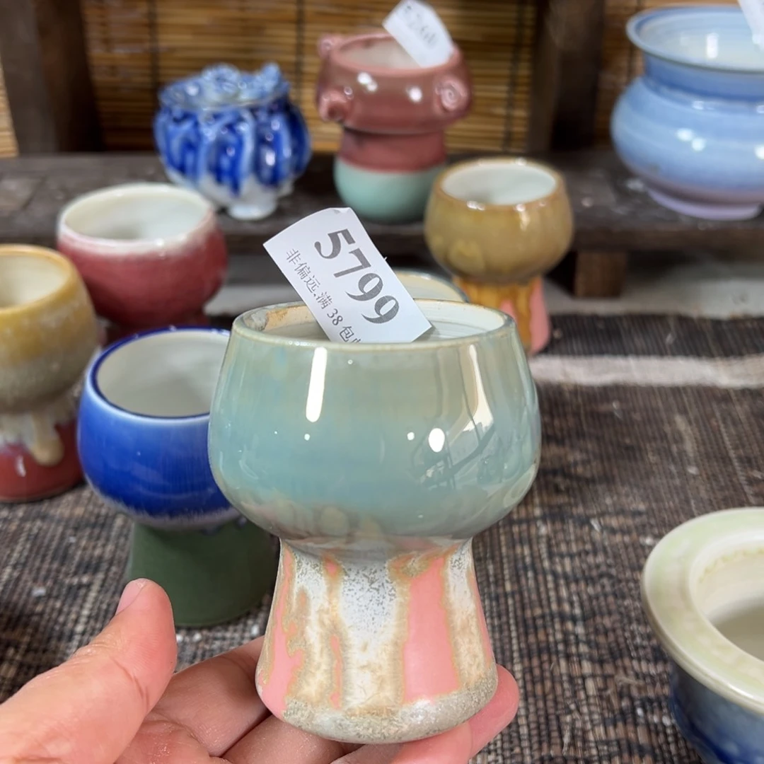 红陶景德镇手工花盆