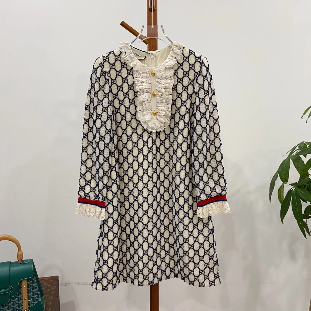 99新 GUCCI/古驰 安洁利严选连衣裙 尺码38成色看直播 GSS24763