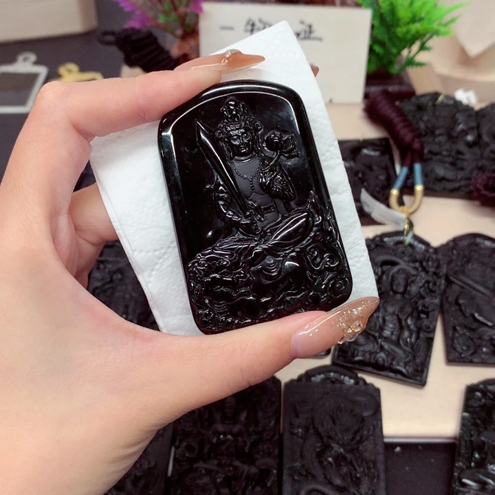 未镶嵌挂件翡翠天然a货钢琴黑挂件