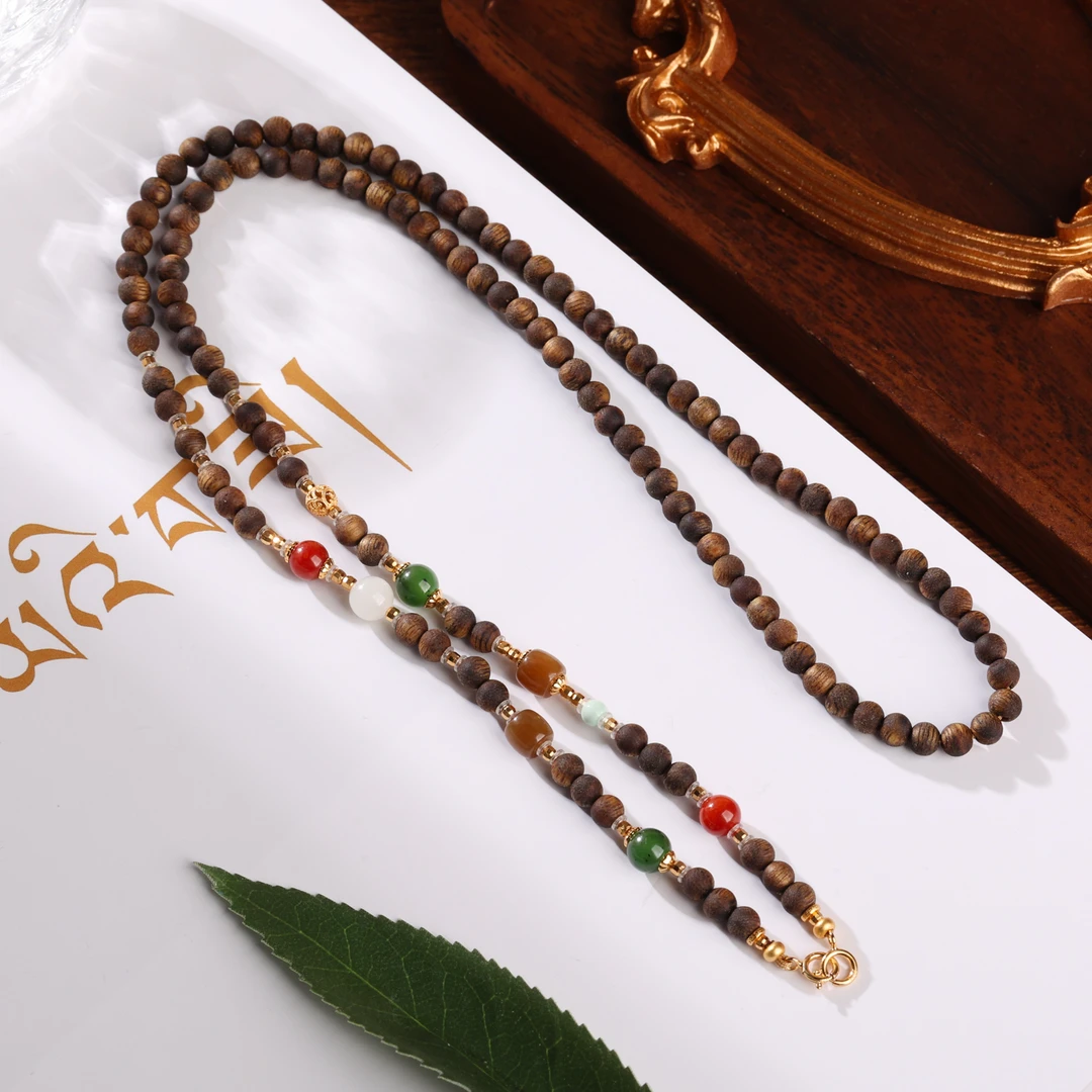 沉香【诗语】沉香DIY项链多样性发一 T4-498