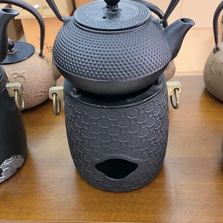 1团花碳炉+900毫升铁壶一套