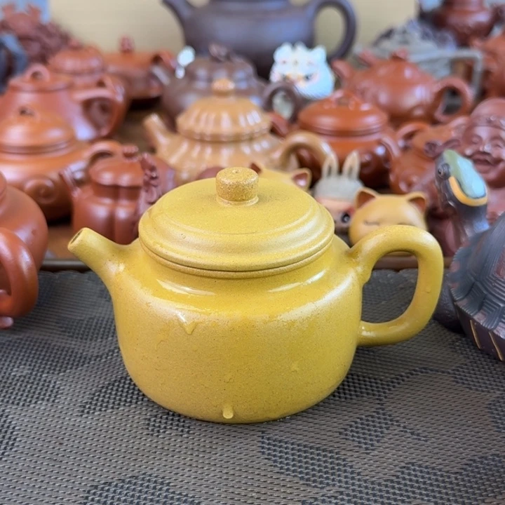 紫砂茶壶黄金段全手德钟230毫升