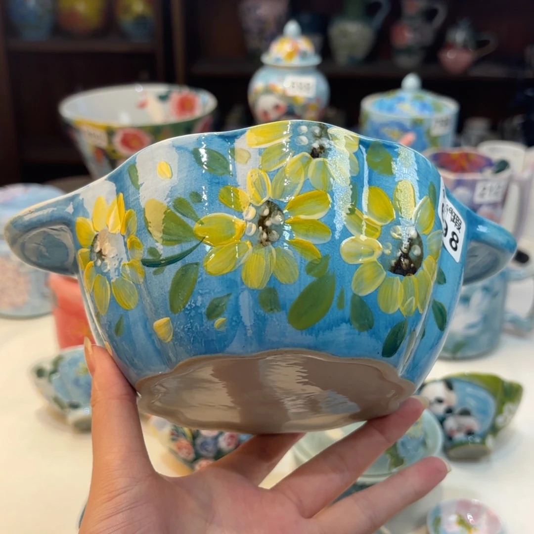 景德镇手绘高温釉下彩陶瓷茶具