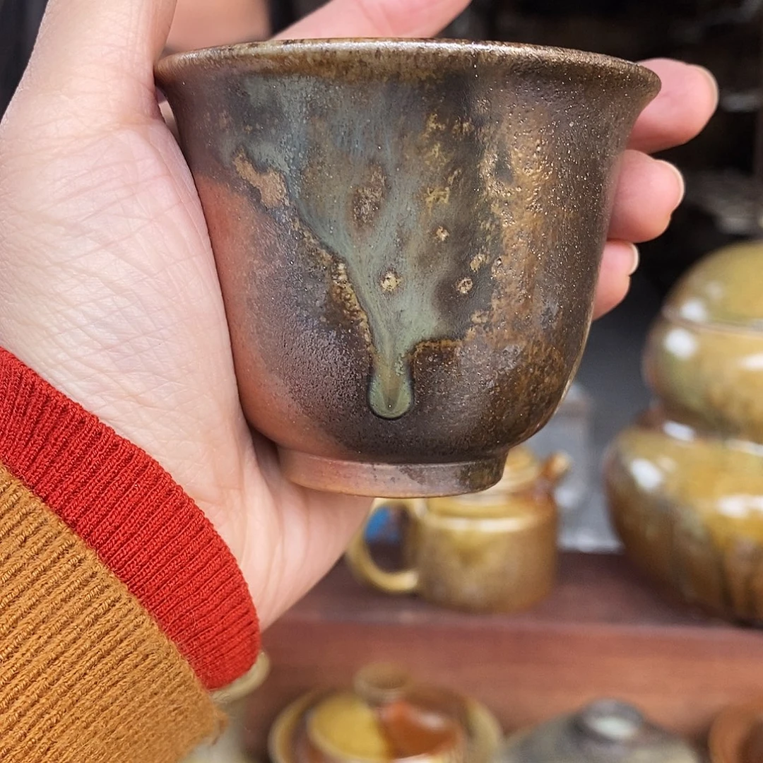 陶风铃杯带流釉啊啊啊啊