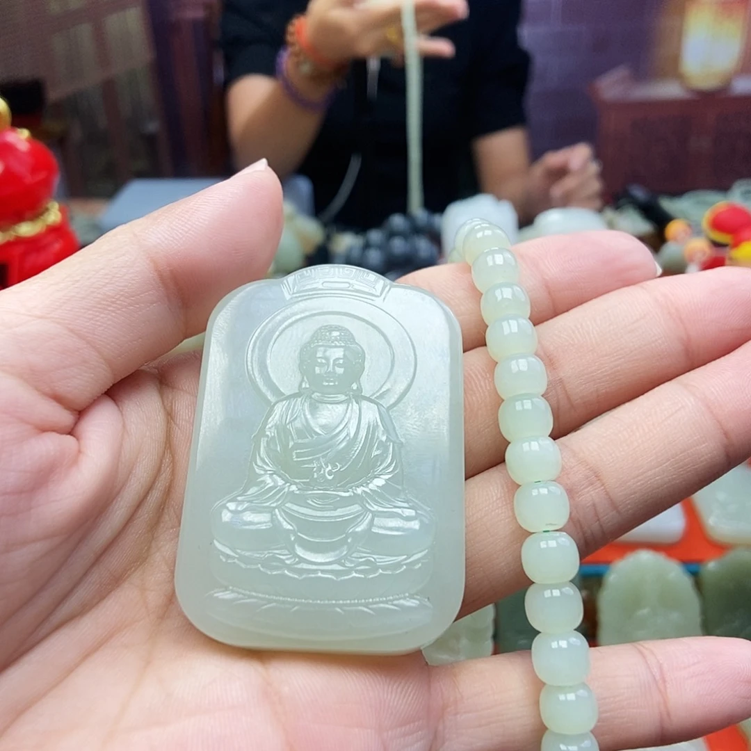 颈饰未镶嵌和田玉囍*