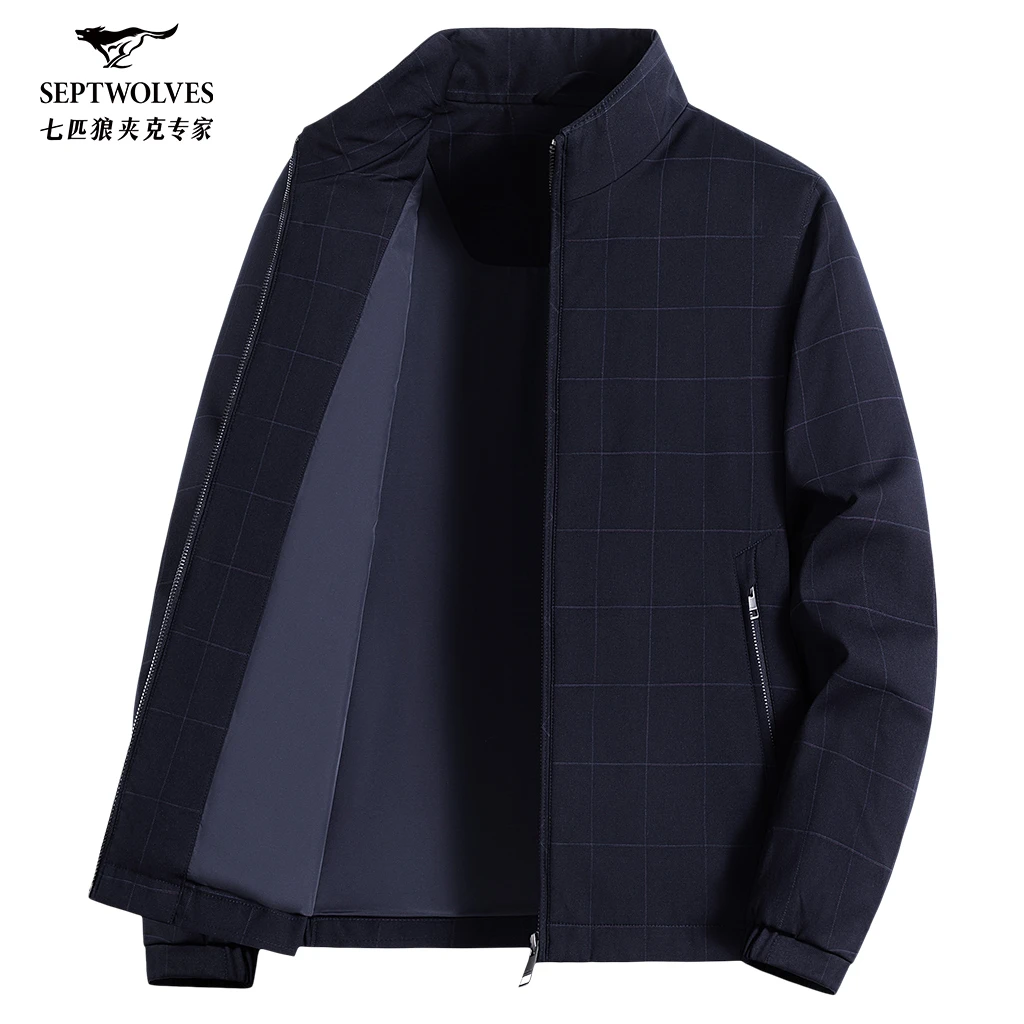 七匹狼男士夹克加厚春秋季新款爆款2025休闲外套上衣男装官方正品