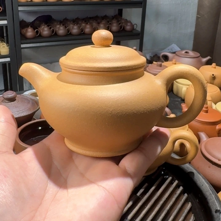 茶壶紫砂黄金段壶王掇只300cc
