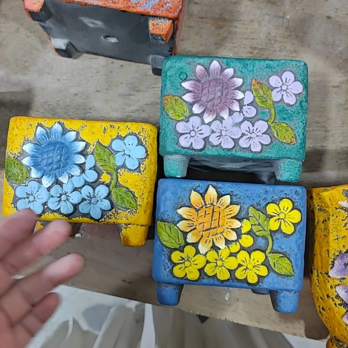 陶吸水透气的白陶花盆凑满12发货