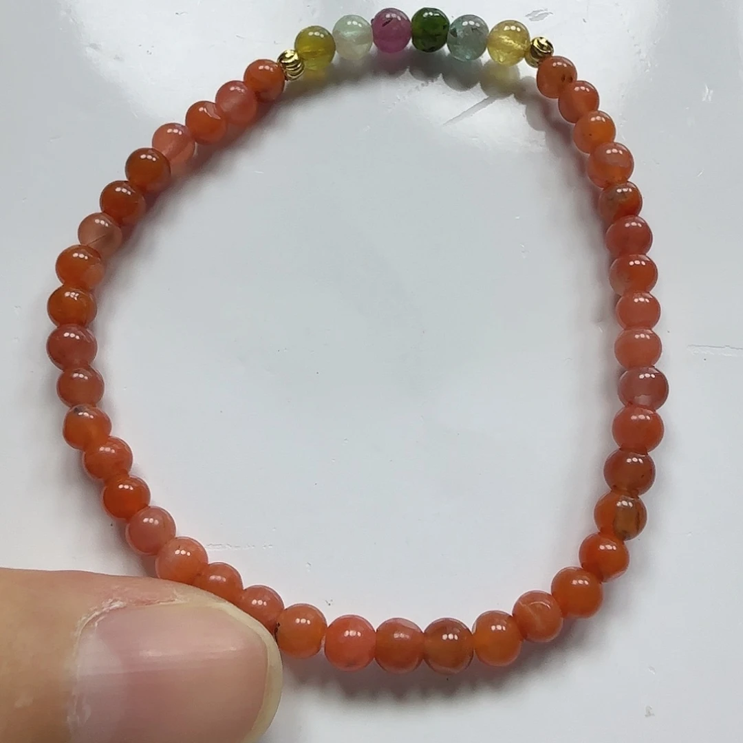 水晶手链未镶嵌南红手串