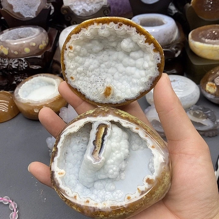 紫晶摆件未镶嵌聚宝盆