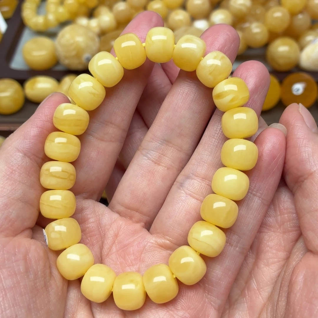 琥珀未镶嵌裸石蜜蜡11*9小老型串