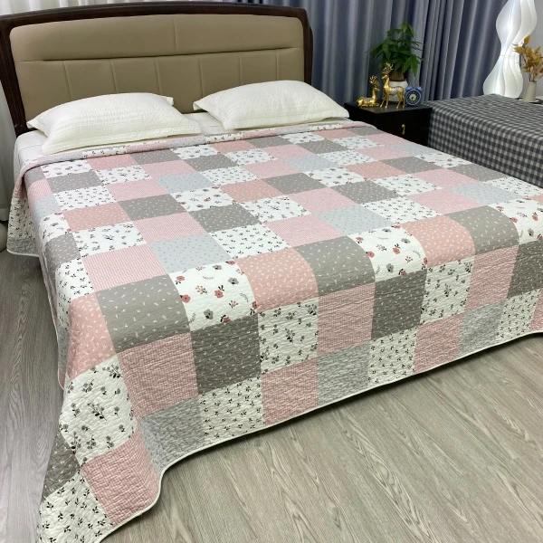 蔷薇可可双面纯棉全棉四季款床盖多功能吸汗透气夹棉榻榻米飘窗Q