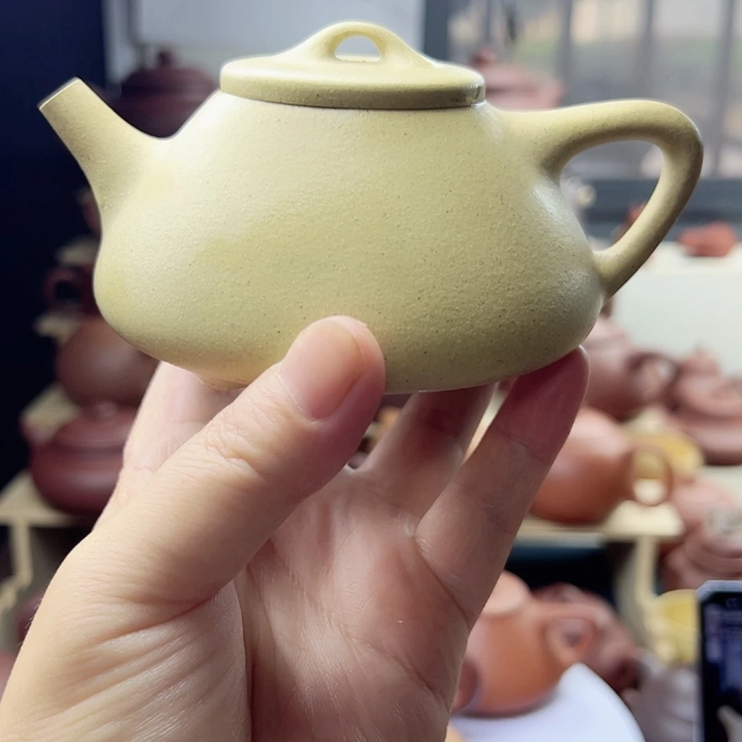 紫砂茶壶梨皮绿泥子冶220cc