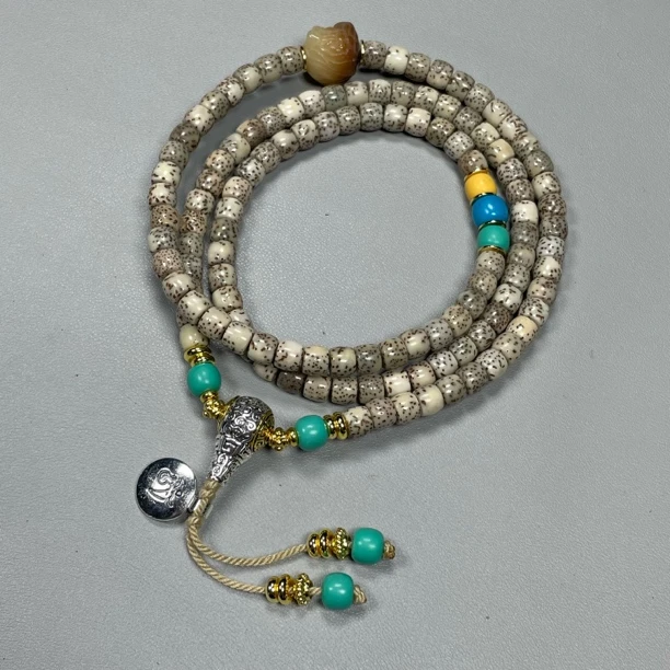 Y27 海南料星月菩提 卡0.6 带配珠多圈手串(底色多样性 发其一)