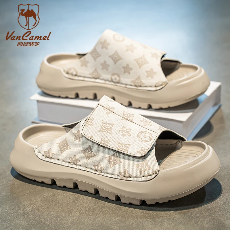 西域骆驼拖鞋男夏季外穿防滑厚底踩屎感时尚潮牌运动休闲沙滩凉鞋