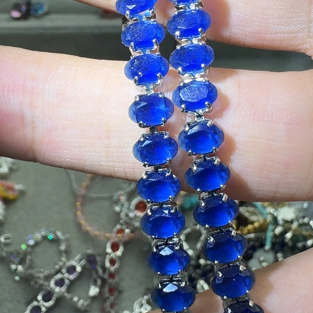 托帕石戒指银S925镶嵌