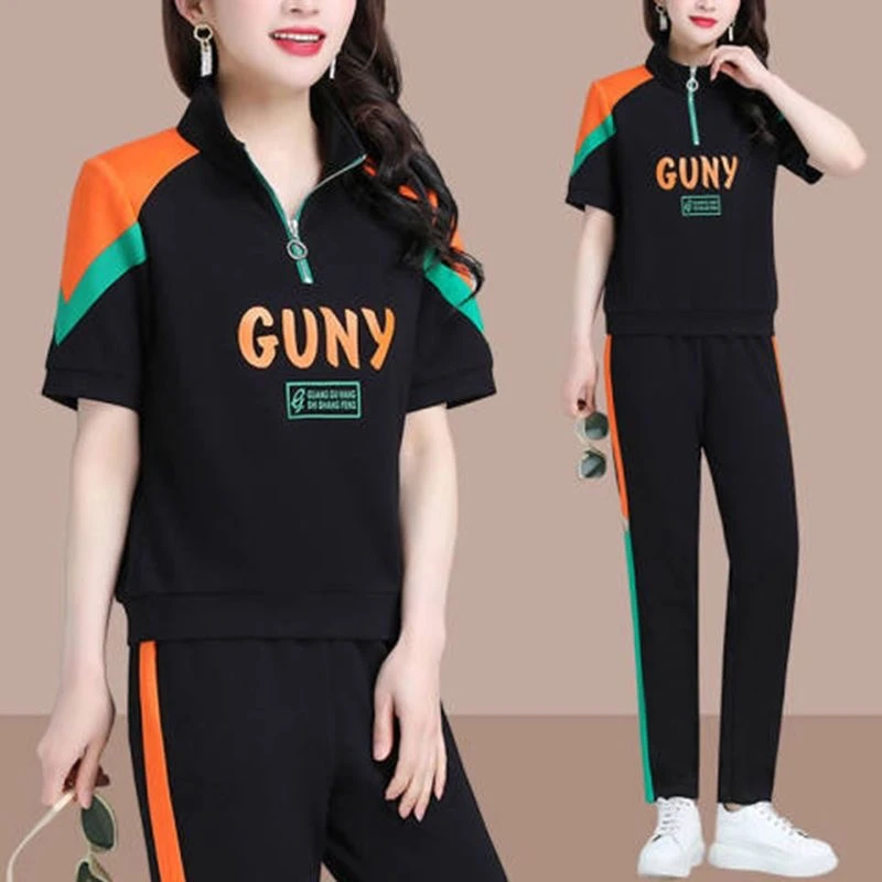 【201-257】时尚潮流百搭修身显瘦时尚套装