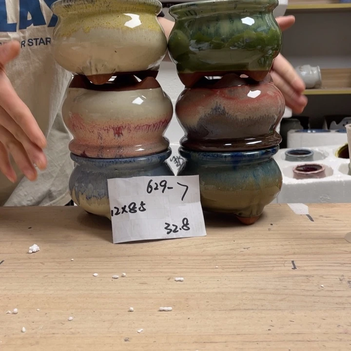 紫砂花盆多肉陶土花盆微瑕7