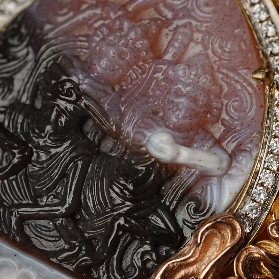 合金莫桑石吊坠 定制拍，古珠戒指吊坠