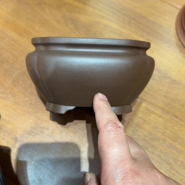 紫砂花盆原矿紫泥