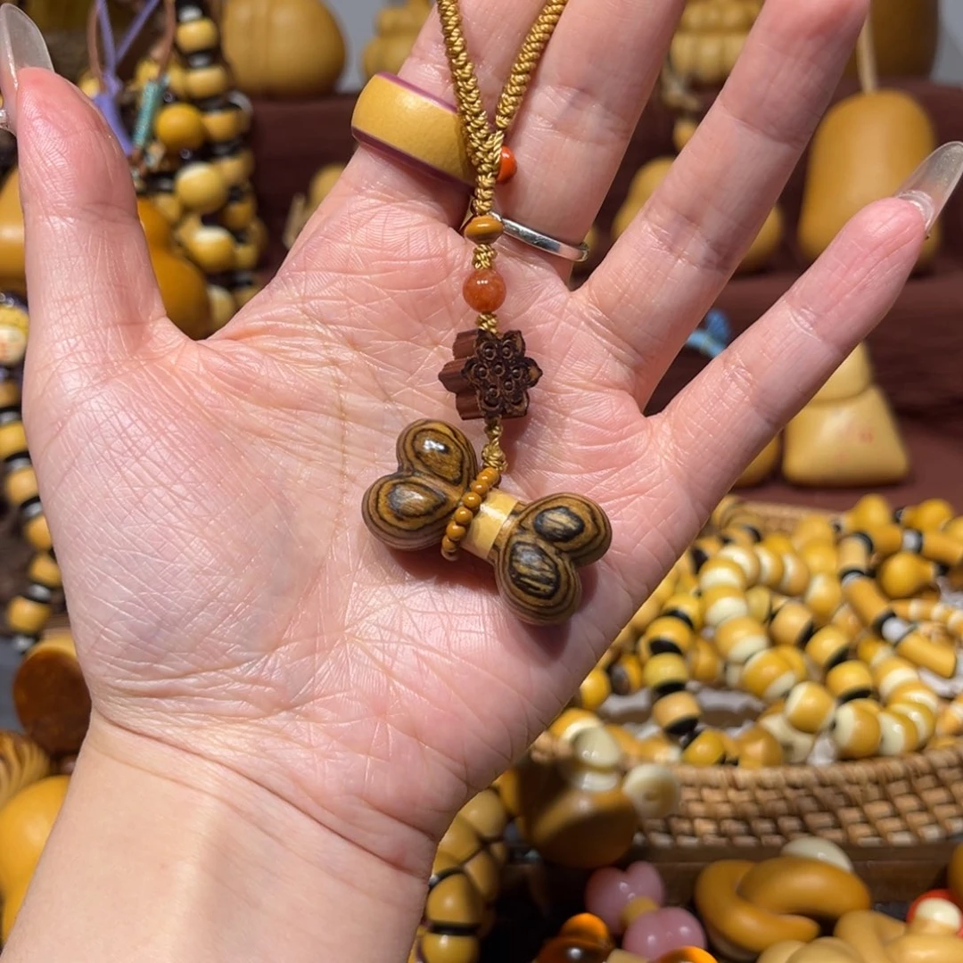 L**y虎斑木镶口小骨头