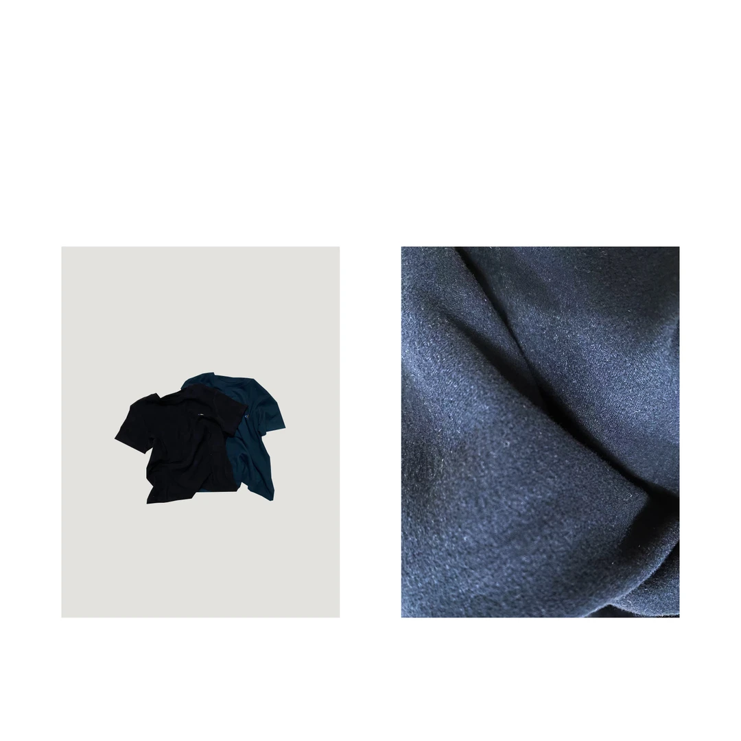 MAINRAY-「元气懒懒」简约磨毛星球刺绣通勤圆领短袖T恤