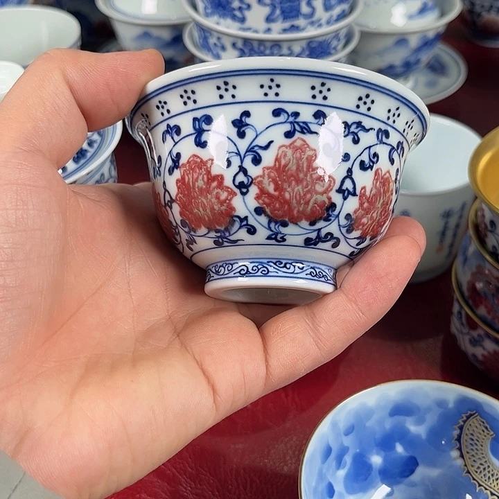 釉里红压手杯子杯子
