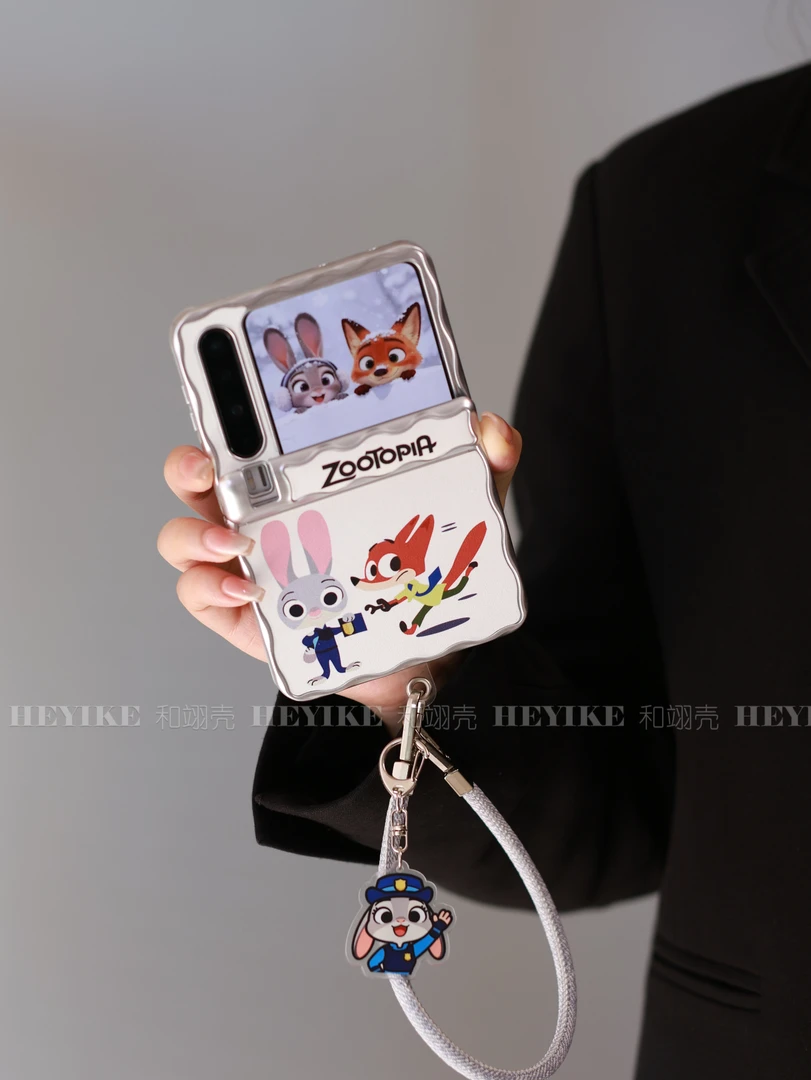 新款朱迪尼克适用华为purax手机壳典藏版折叠屏防摔Purax白色卡通