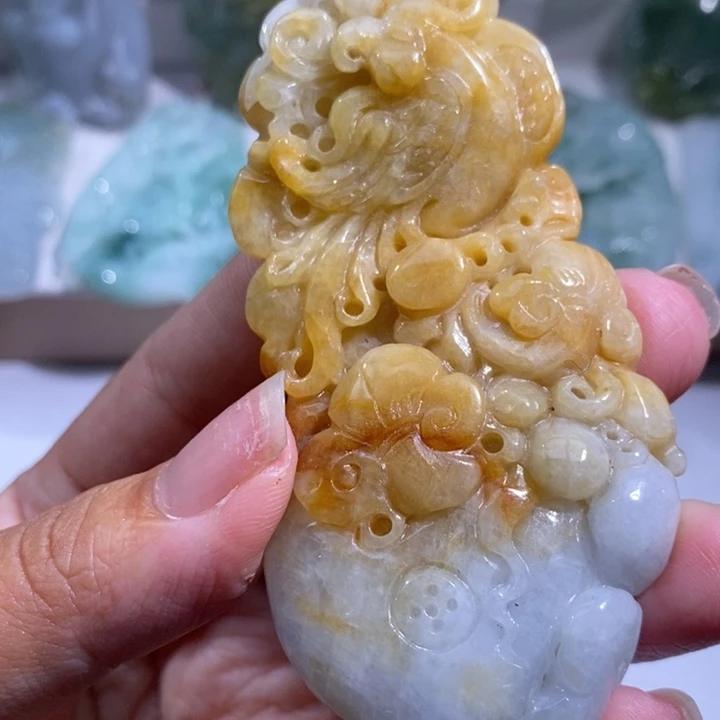 【闪购商品】翡翠挂件未镶嵌喜上