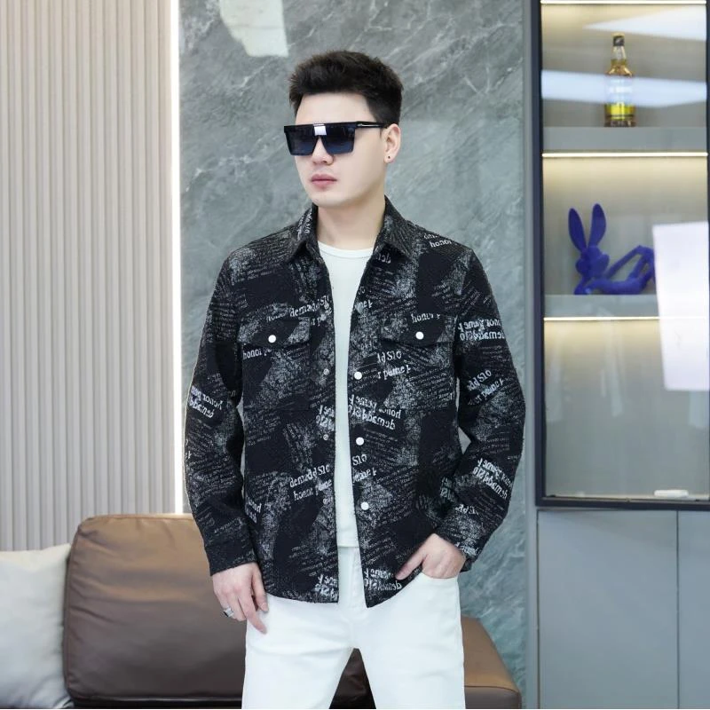 JIANFEI/简妃DGML6273 翻领开衫百搭休闲时尚套头修男士外套身