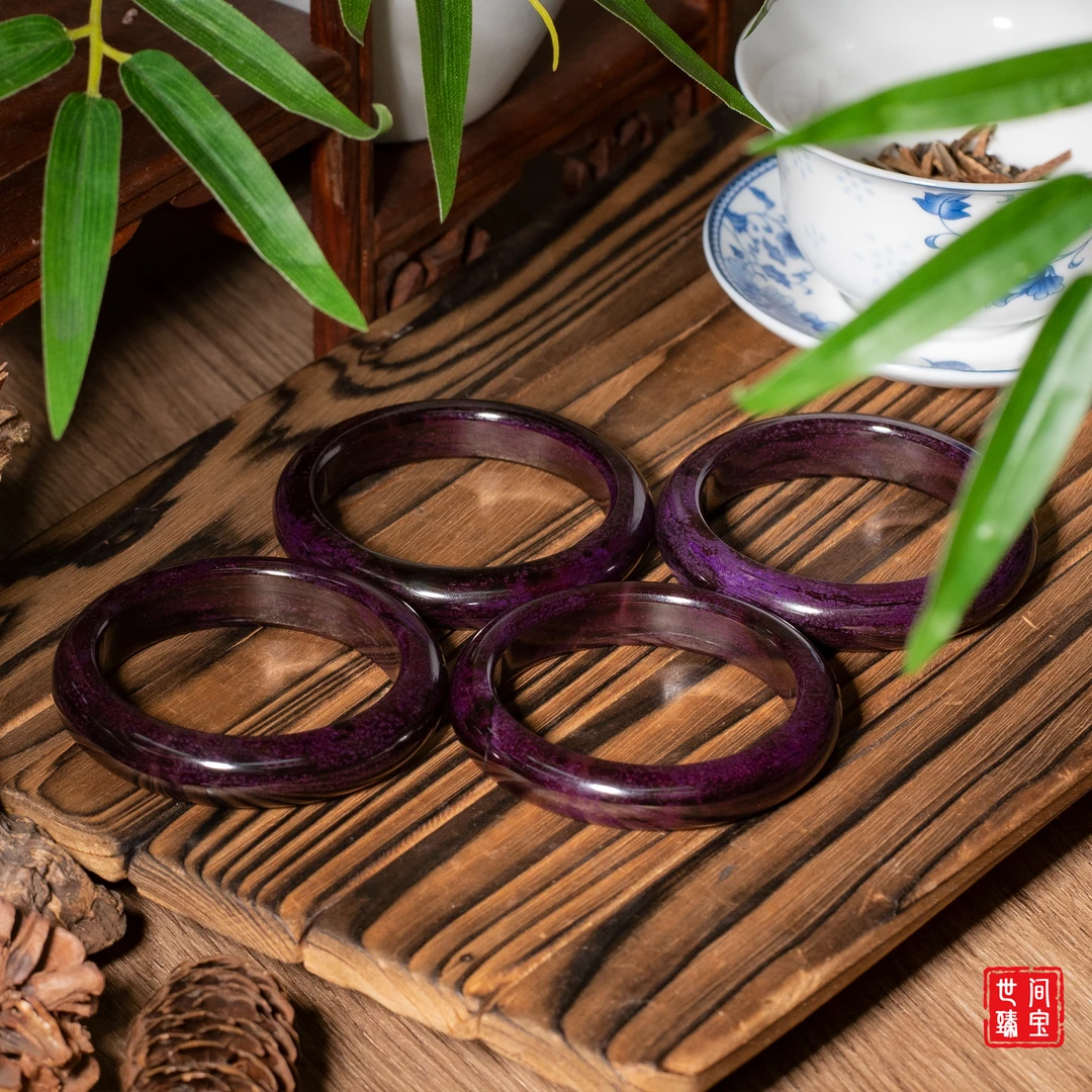 -玉瑾丨老油紫舒俱来手镯/多样性发/发一个/P3502
