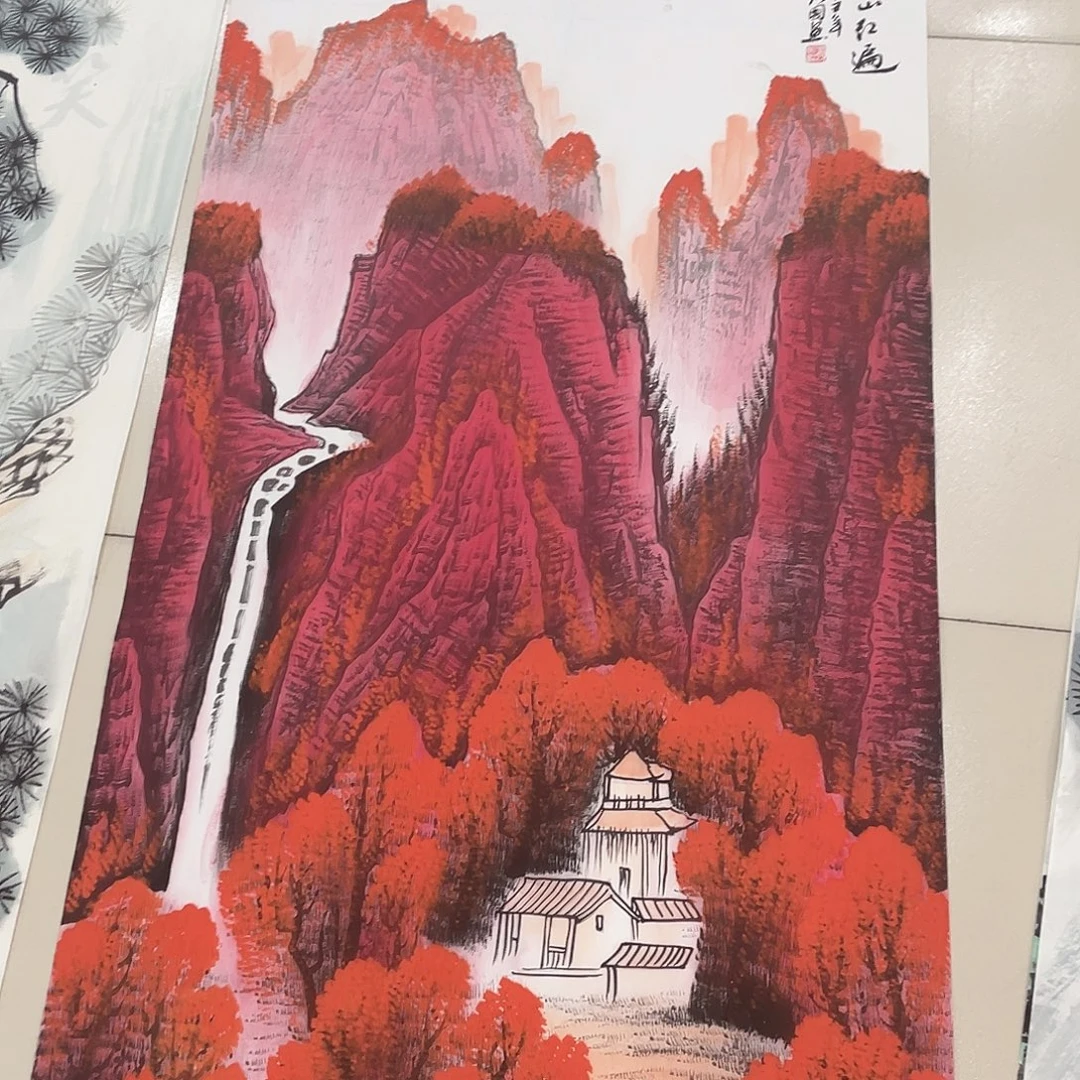 国画纯手绘山水花鸟